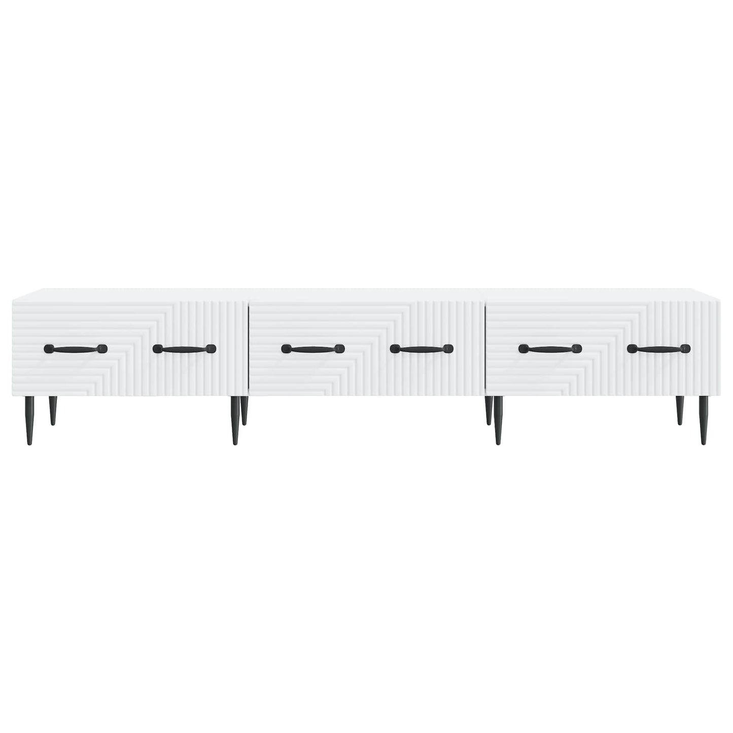 TV szekrény fiókkal Fehér 147 x 34,5 x 30 cm Szerelt Fa