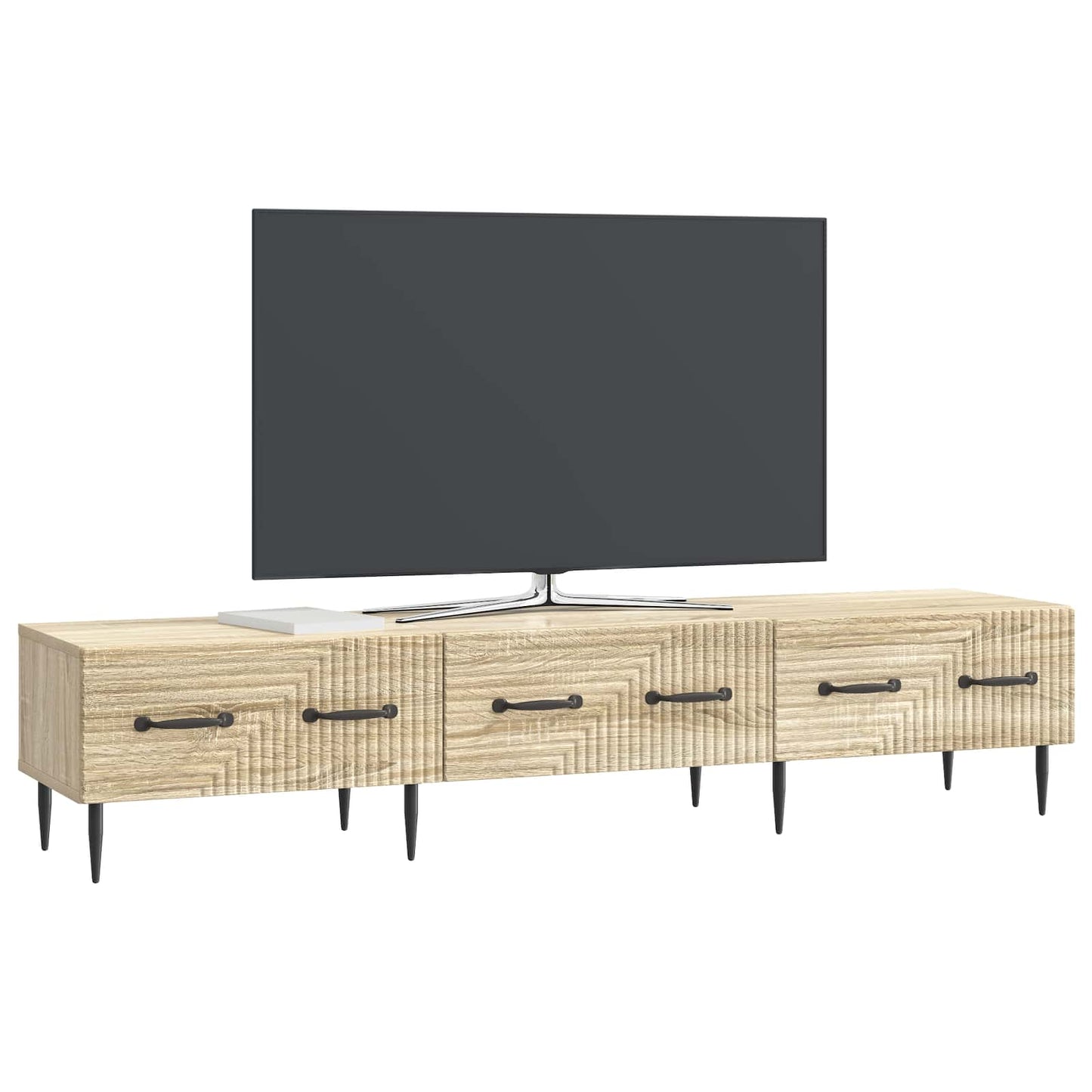 TV szekrény fiókkal Sonoma Tölgy 147 x 34,5 x 30 cm Szerelt Fa