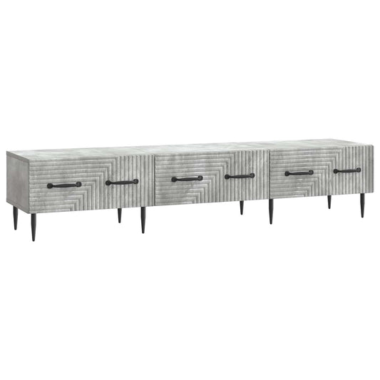 TV szekrény fiókkal Betonszürke 147 x 34,5 x 30 cm Szerelt Fa