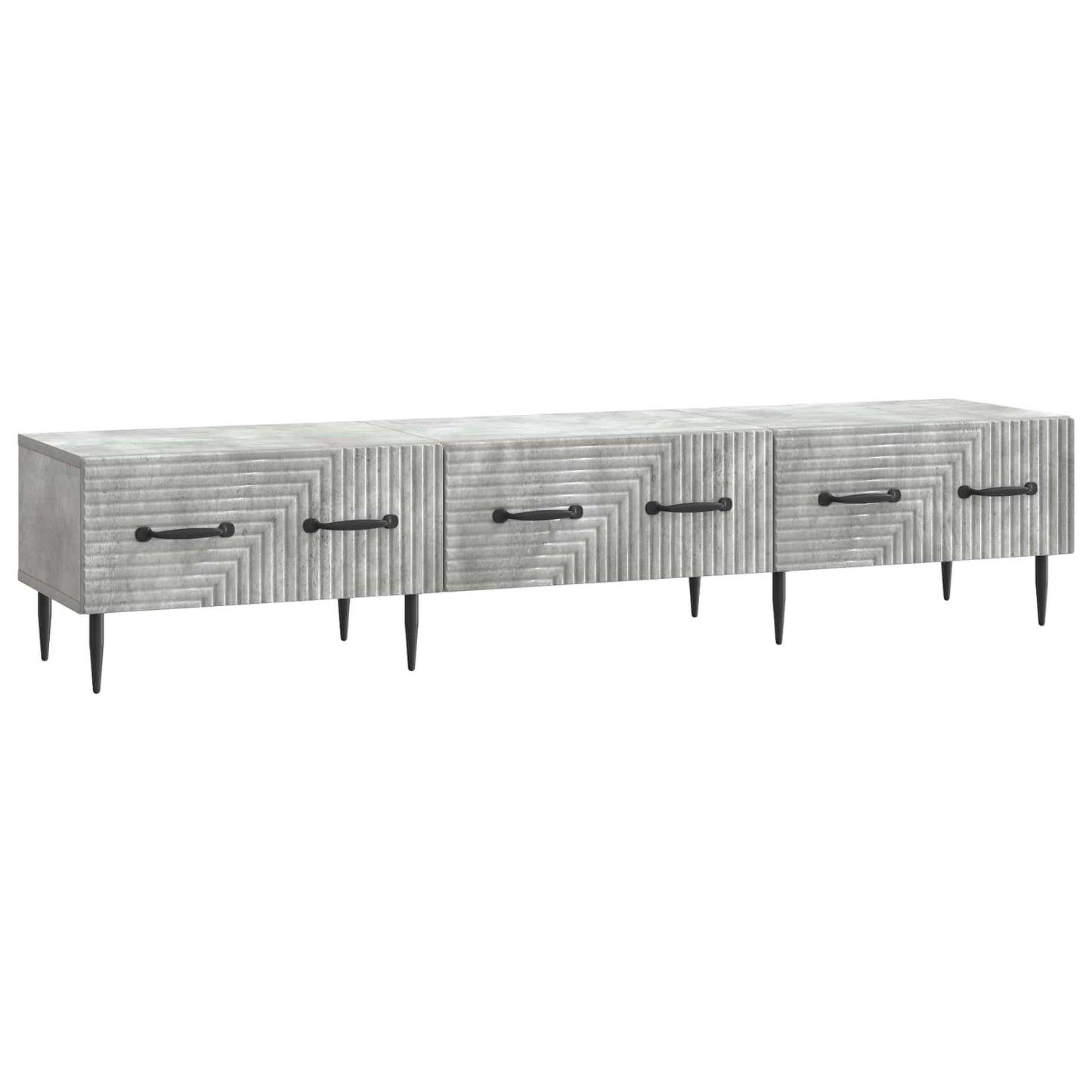 TV szekrény fiókkal Betonszürke 147 x 34,5 x 30 cm Szerelt Fa
