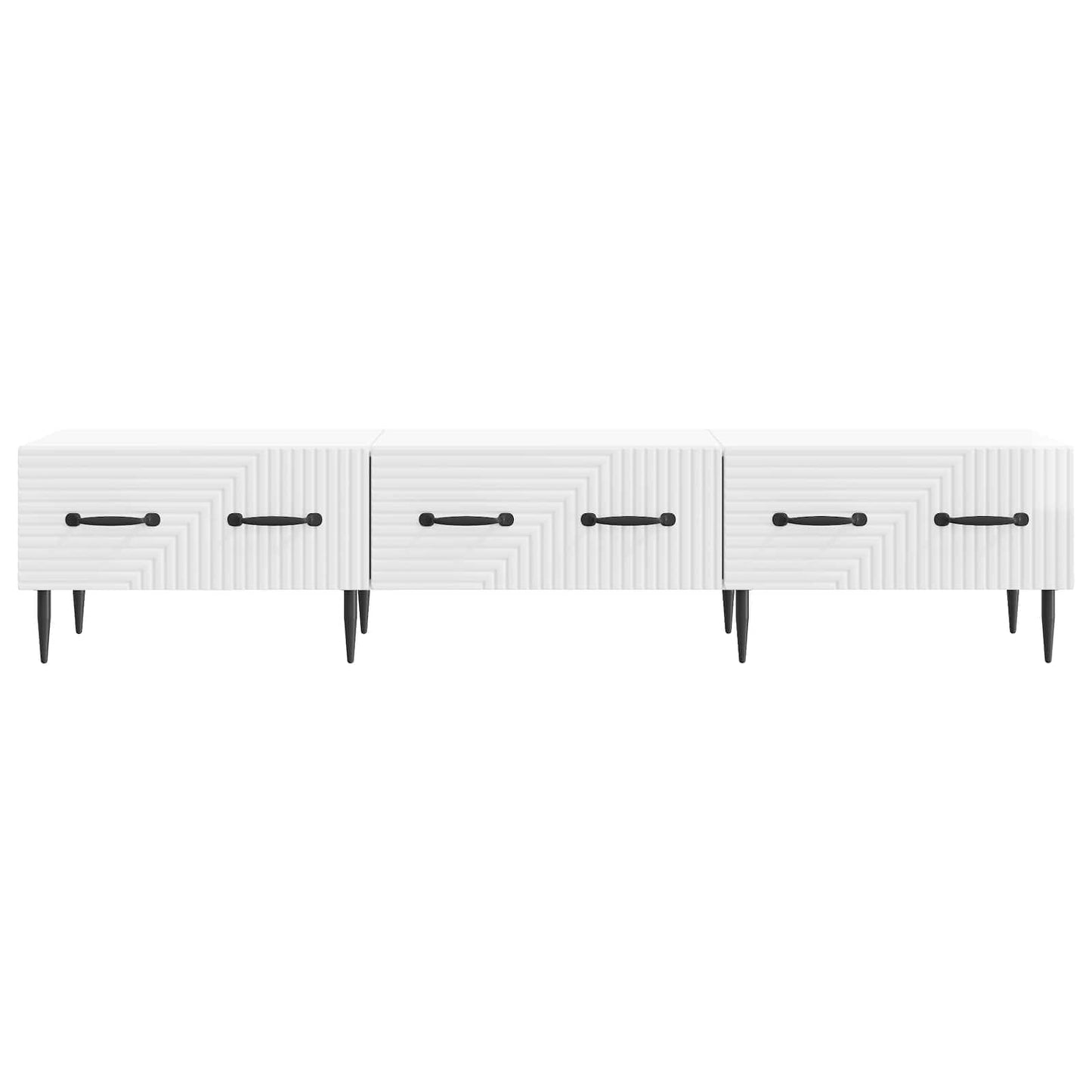 TV szekrény Magasfényű Fehér 147 x 34,5 x 30 cm Szerelt Fa