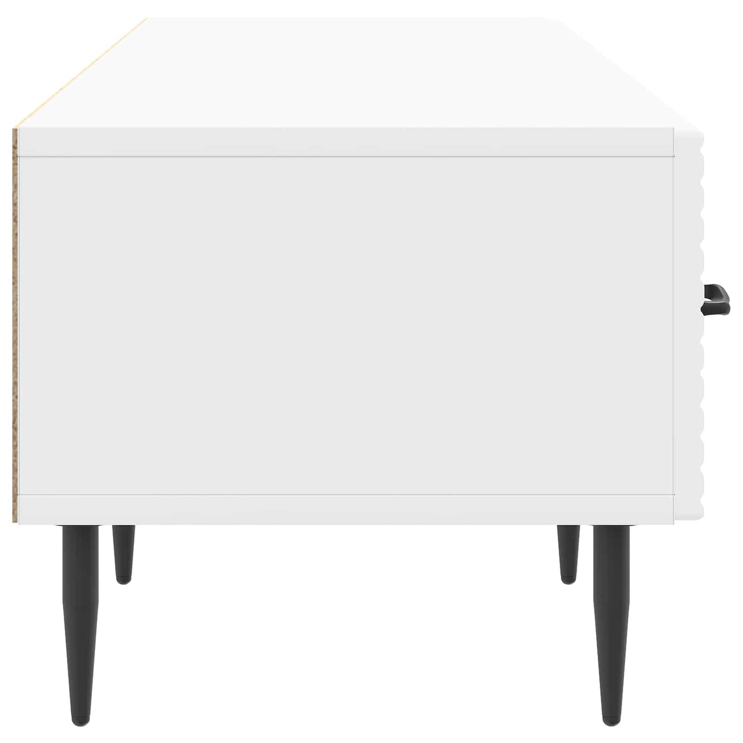 TV szekrény Magasfényű Fehér 147 x 34,5 x 30 cm Szerelt Fa