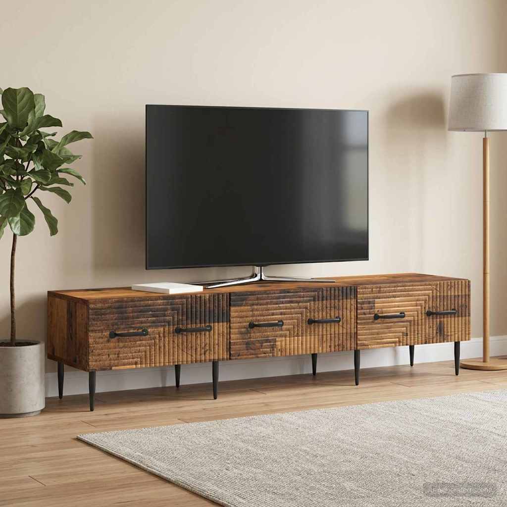TV szekrény fiókkal Antik Fa 147 x 34,5 x 30 cm Szerelt Fa