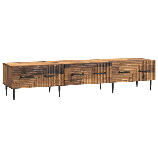 TV szekrény fiókkal Antik Fa 147 x 34,5 x 30 cm Szerelt Fa