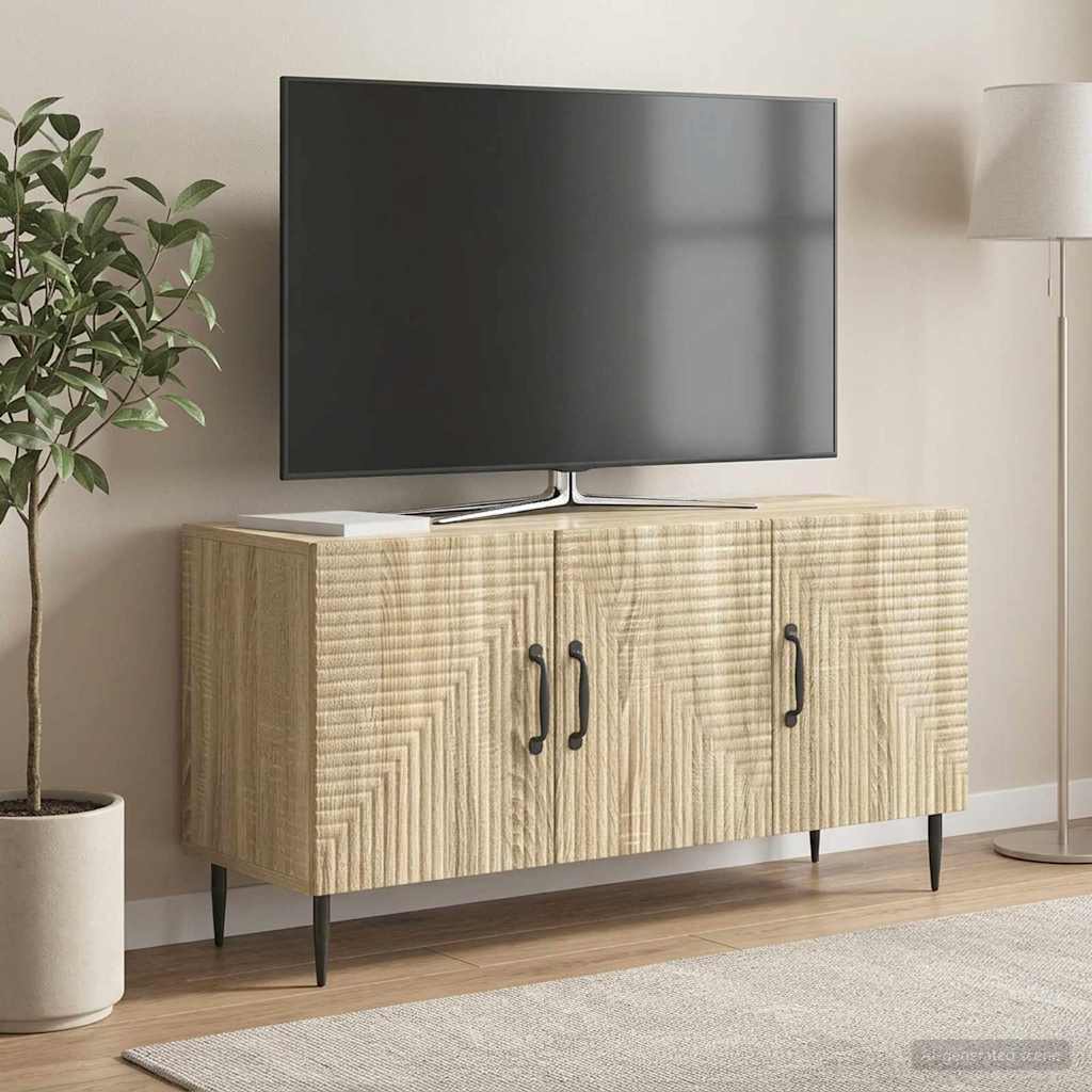 TV szekrény Sonoma Tölgy 99 x 34,5 x 50 cm Szerelt Fa