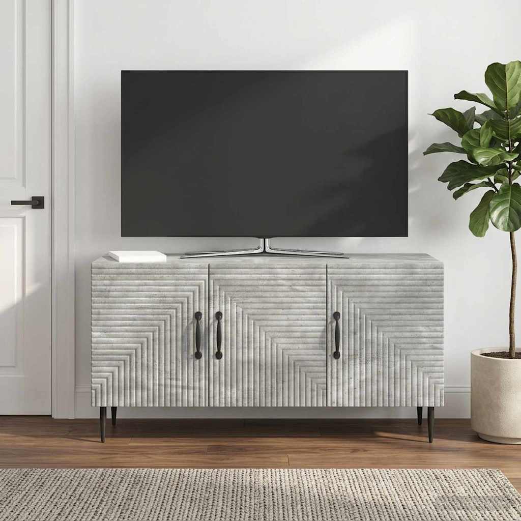 TV szekrény Betonszürke 99 x 34,5 x 50 cm Szerelt Fa