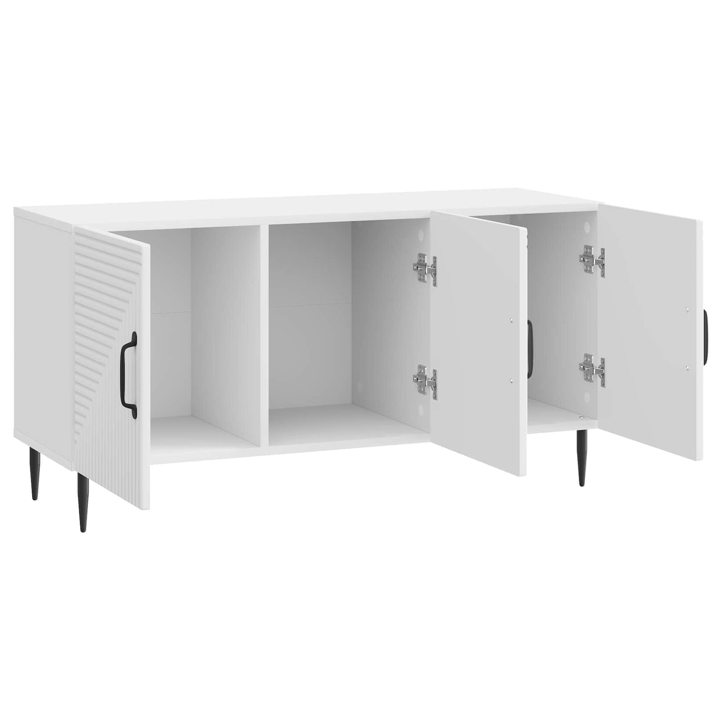 TV szekrény Magasfényű Fehér 99 x 34,5 x 50 cm Szerelt Fa