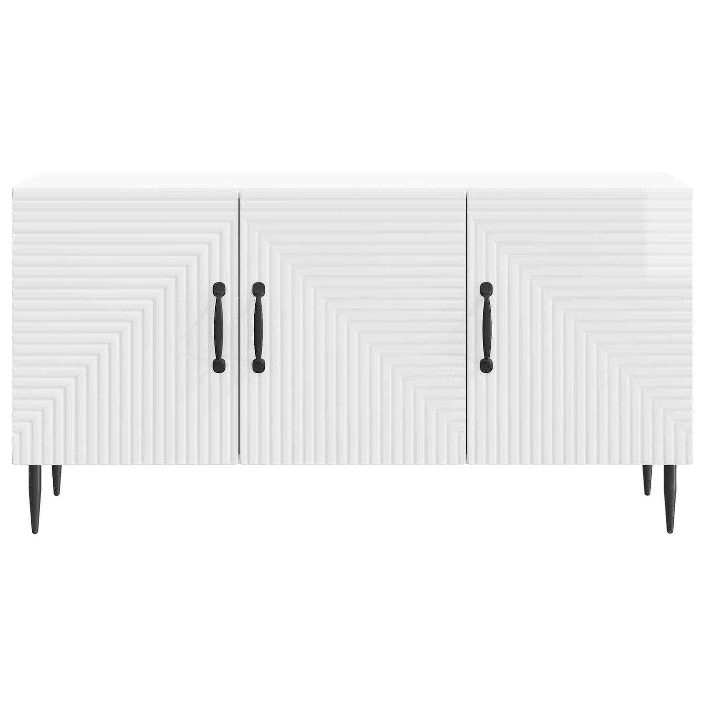 TV szekrény Magasfényű Fehér 99 x 34,5 x 50 cm Szerelt Fa