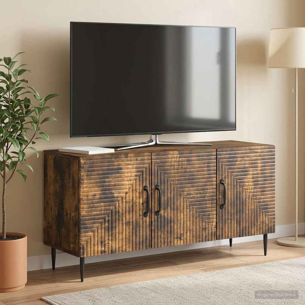 TV szekrény Füstös Tölgy 99 x 34,5 x 50 cm Szerelt Fa