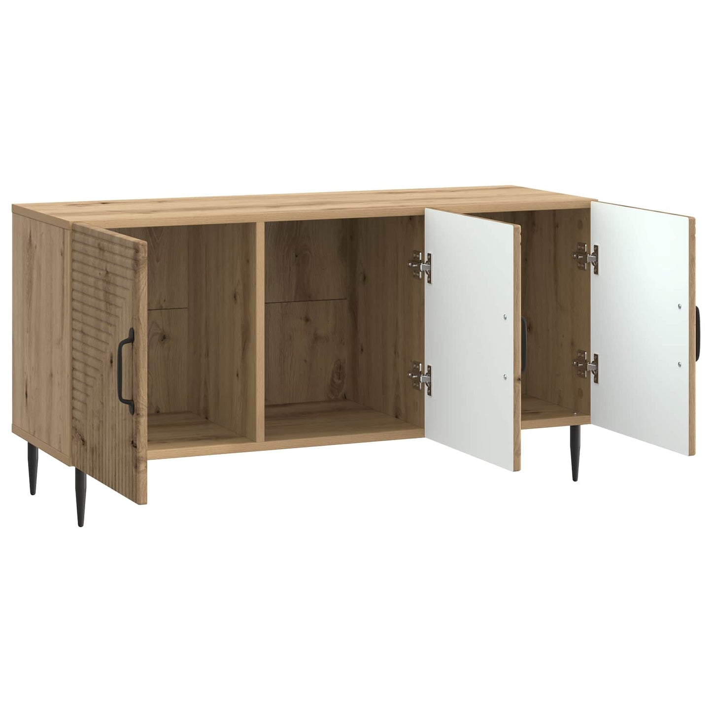 TV szekrény 99 x 34,5 x 50 cm Kézműves Tölgy Szerelt Fa