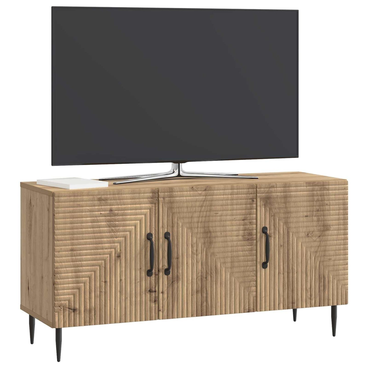 TV szekrény 99 x 34,5 x 50 cm Kézműves Tölgy Szerelt Fa