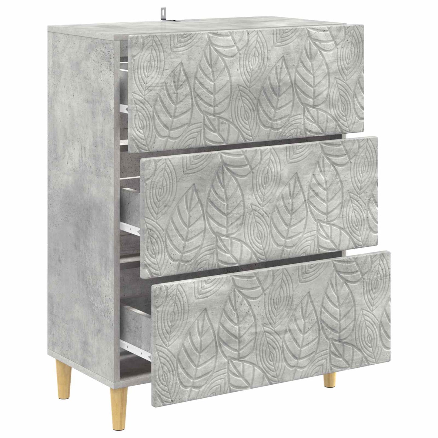 Fiókos szekrény Betonszürke 66 x 34,5 x 90 cm Szerelt Fa