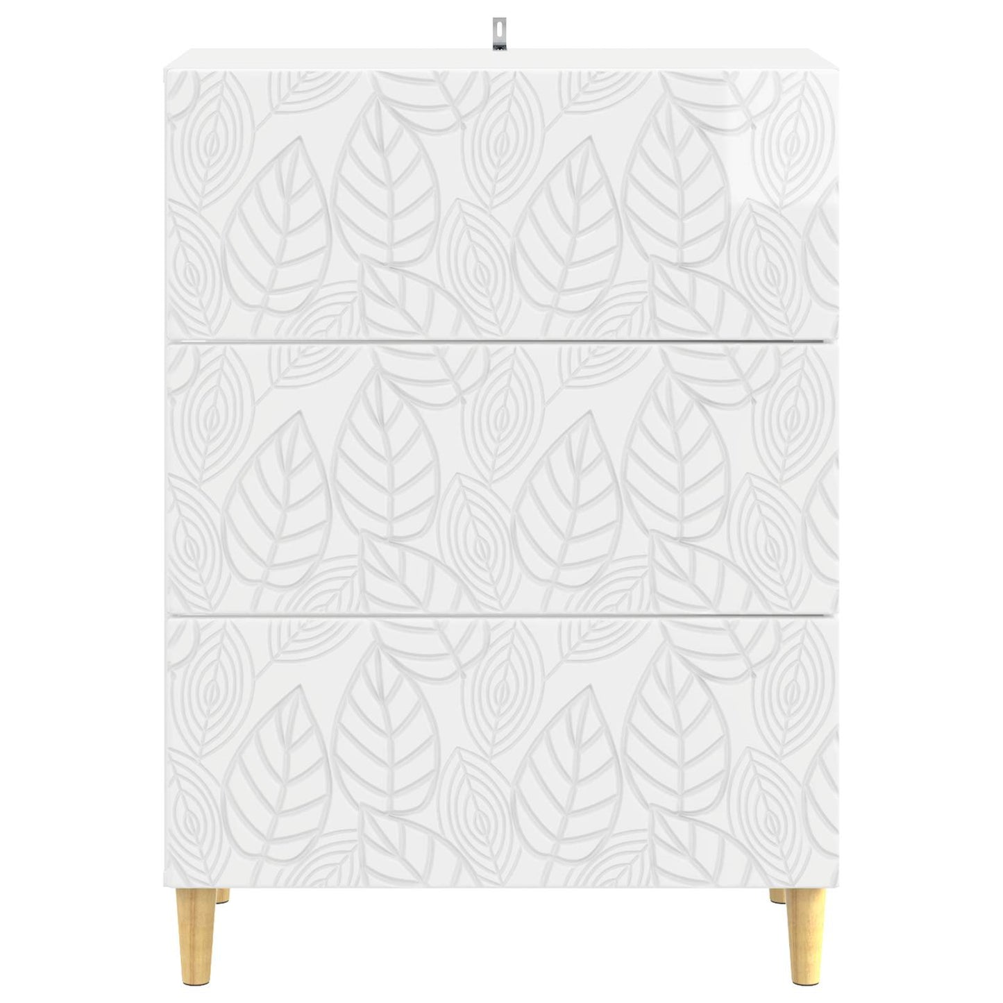Fiókos szekrény Magasfényű Fehér 66 x 34,5 x 90 cm Szerelt Fa