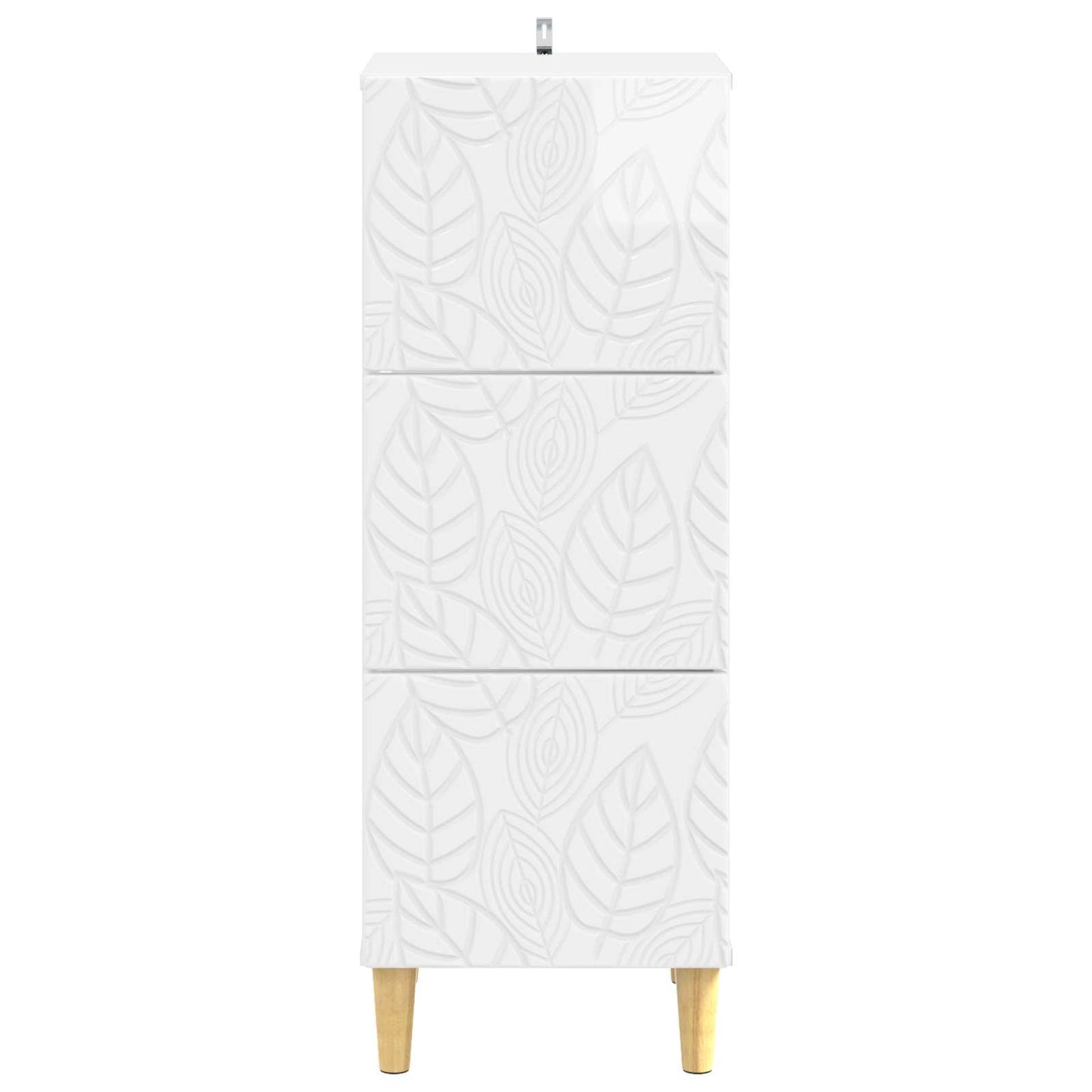 Fiókos szekrény Magasfényű Fehér 33 x 34,5 x 90 cm Szerelt Fa