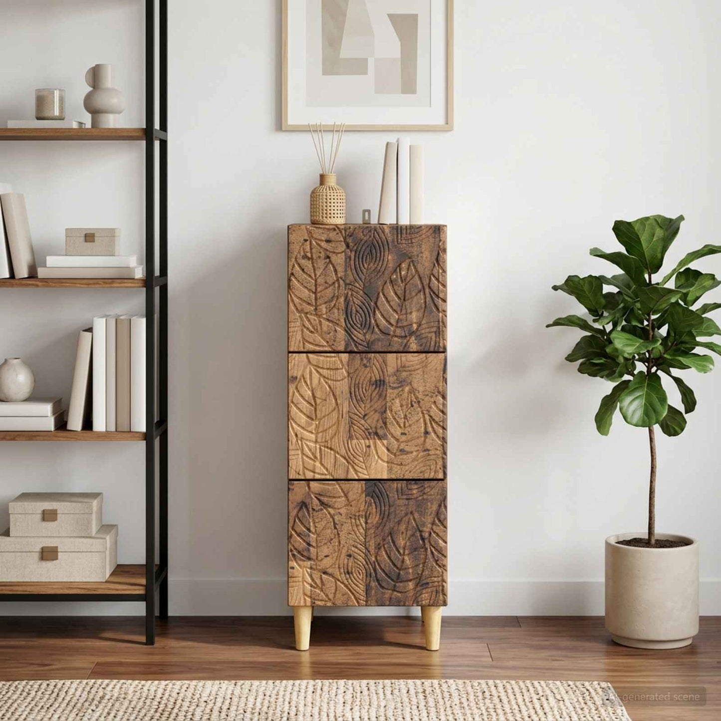 Fiókos szekrény Antik Fa 33 x 34,5 x 90 cm Szerelt Fa