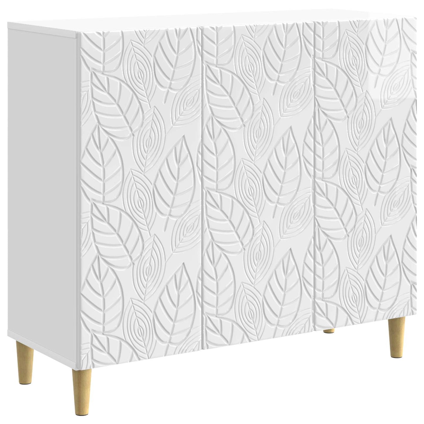 Széf Magasfényű Fehér 89 x 34,5 x 80 cm Szerelt Fa