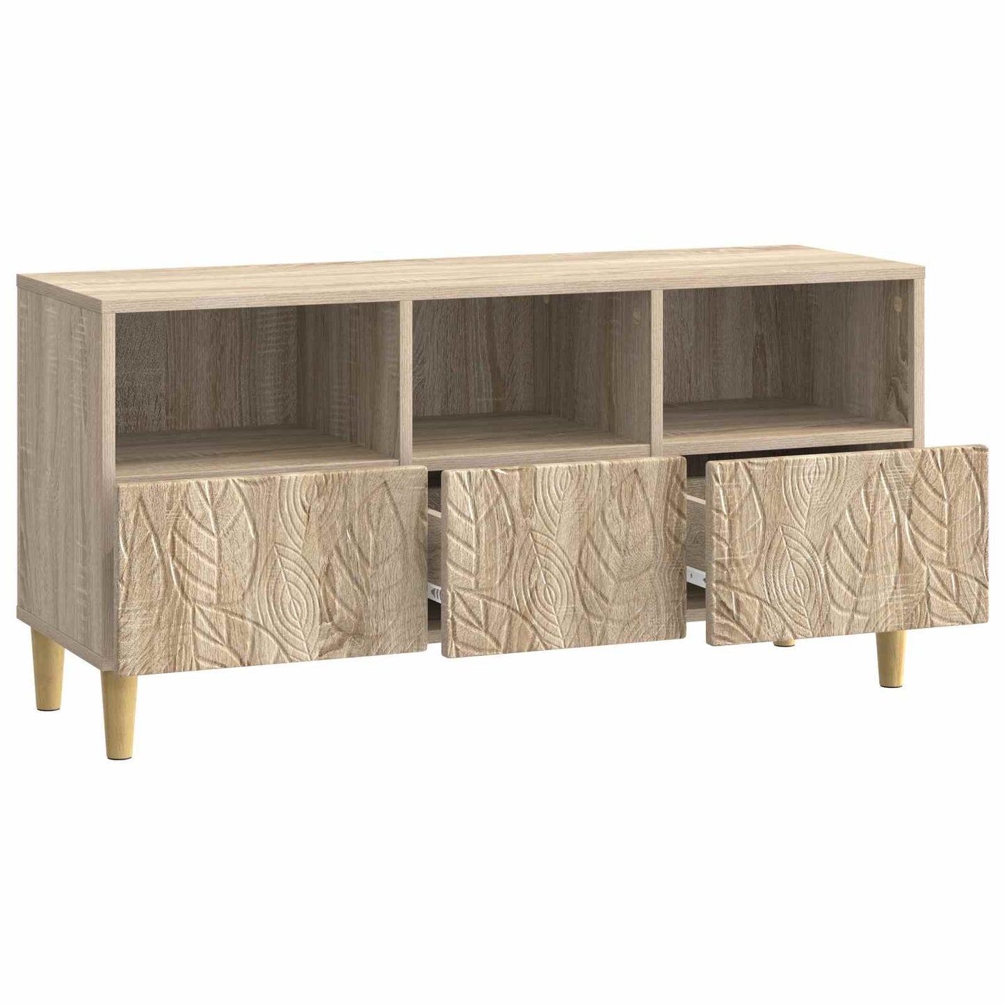 TV szekrény 102 x 34,5 x 50 cm Sonoma Tölgy Szerelt Fa