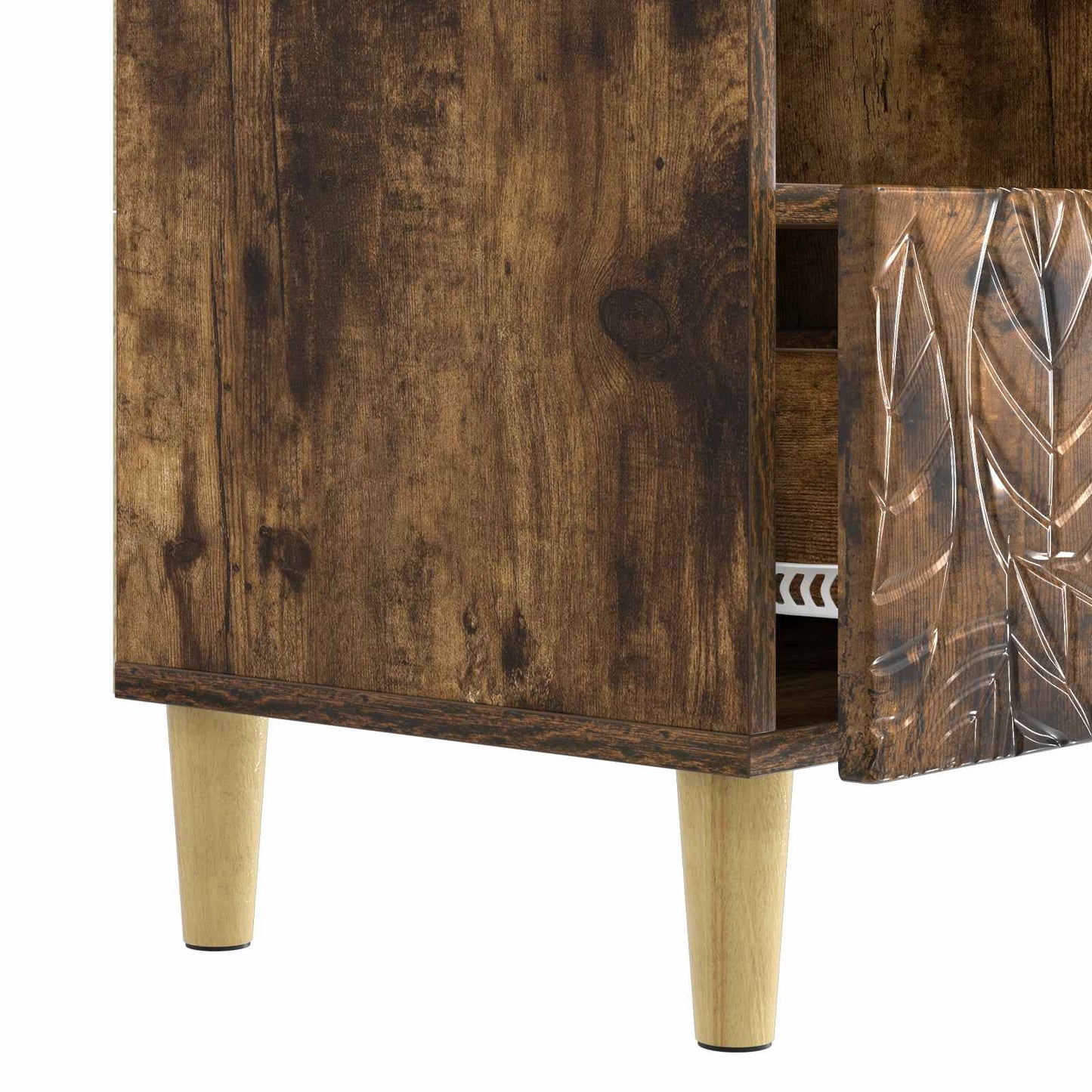 TV szekrény 102 x 34,5 x 50 cm Füstös Tölgy Szerelt Fa