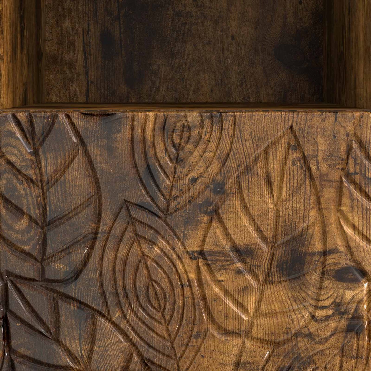 TV szekrény 102 x 34,5 x 50 cm Füstös Tölgy Szerelt Fa