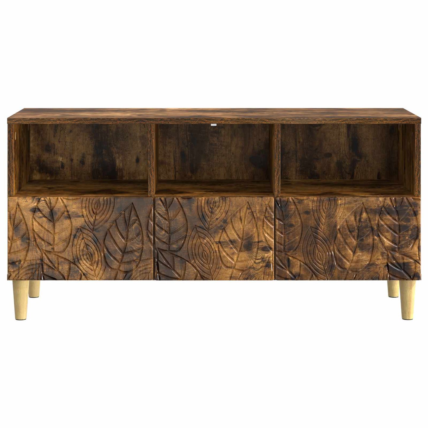 TV szekrény 102 x 34,5 x 50 cm Füstös Tölgy Szerelt Fa