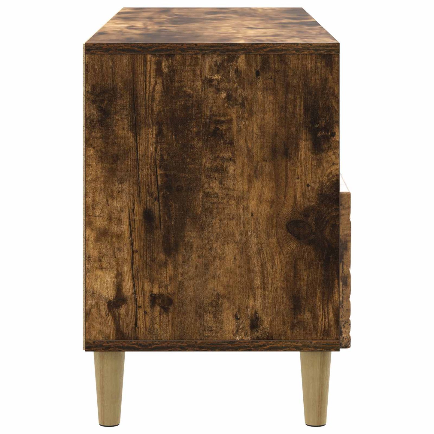 TV szekrény 102 x 34,5 x 50 cm Füstös Tölgy Szerelt Fa