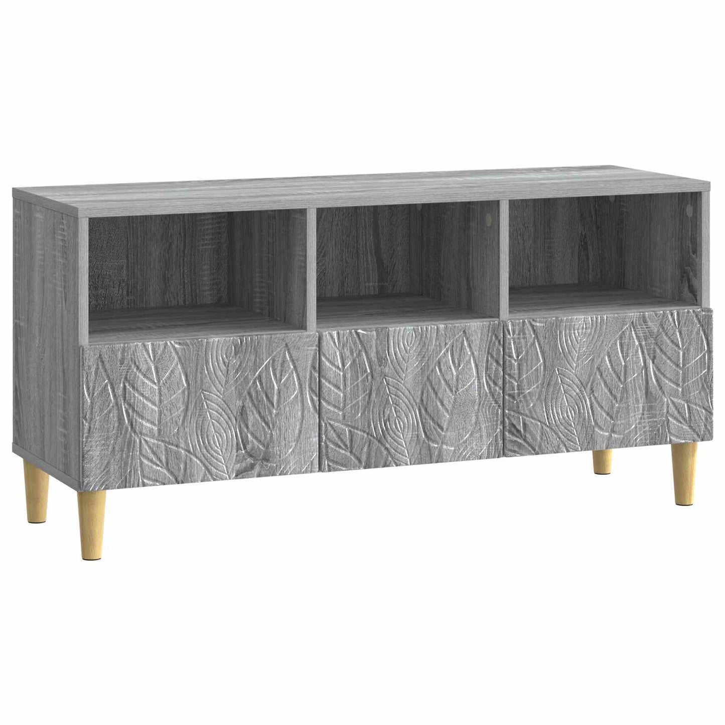 TV szekrény 102 x 34,5 x 50 cm Szürke Sonoma Szerelt Fa