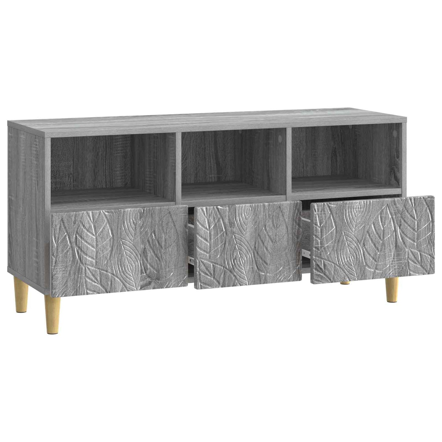 TV szekrény 102 x 34,5 x 50 cm Szürke Sonoma Szerelt Fa