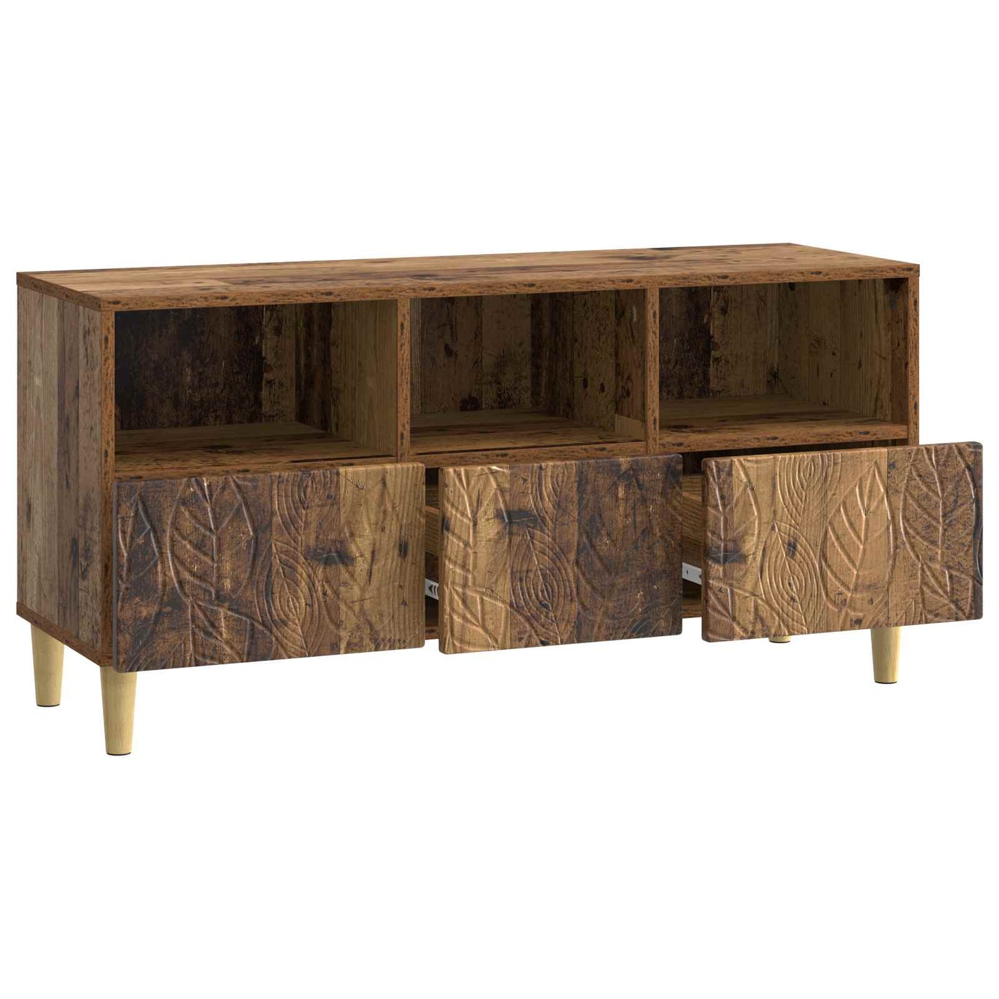 TV szekrény 102 x 34,5 x 50 cm Antik Fa Szerelt Fa