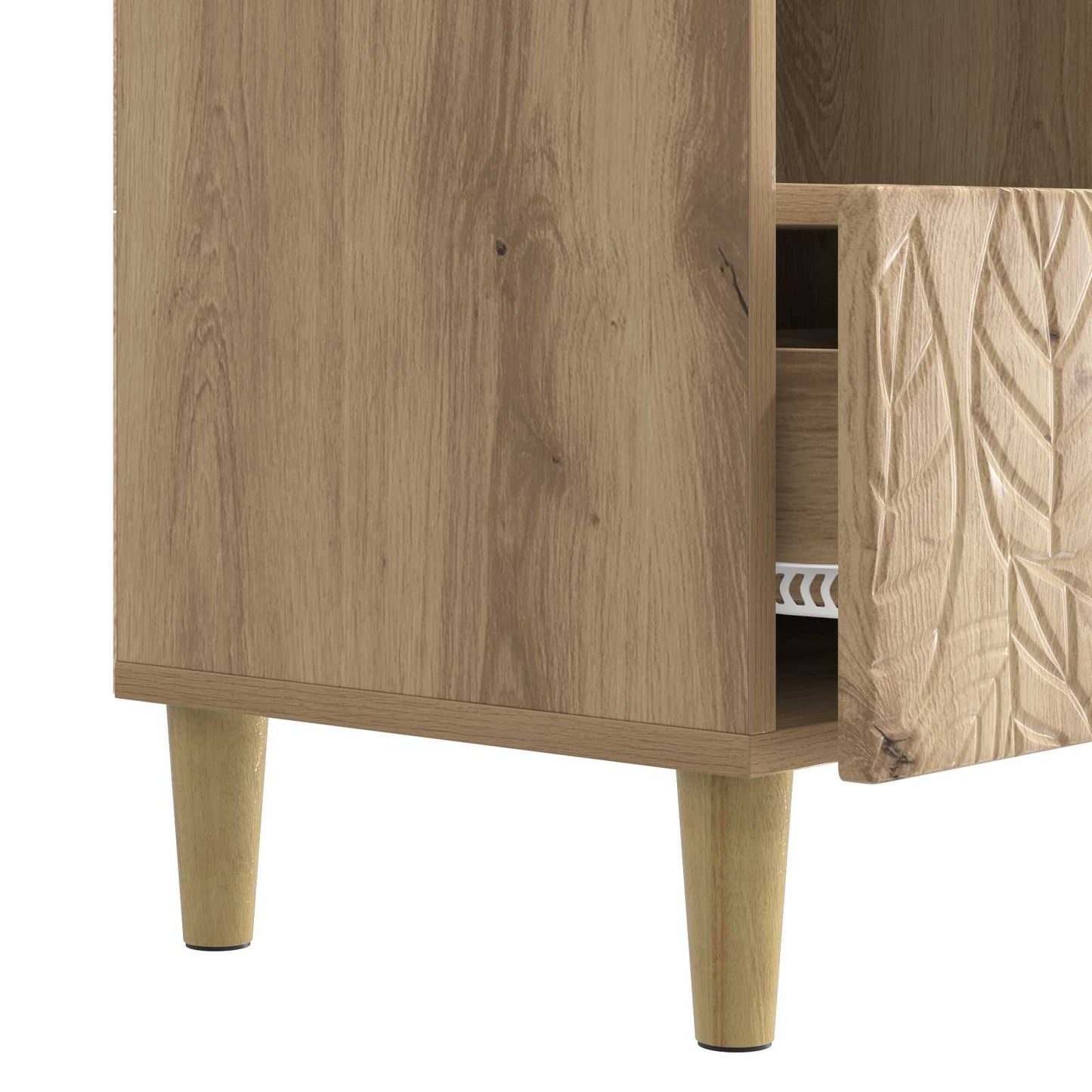 TV szekrény 102 x 34,5 x 50 cm Kézműves Tölgy Szerelt Fa