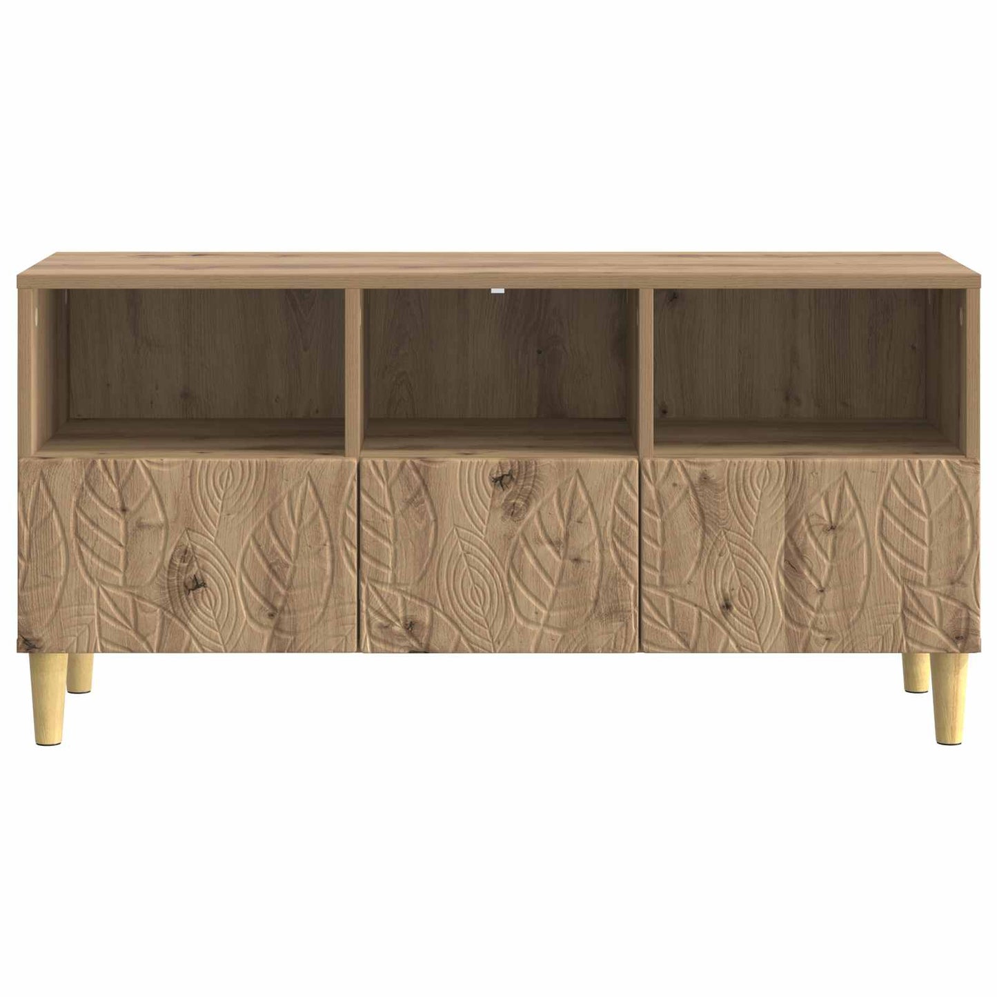 TV szekrény 102 x 34,5 x 50 cm Kézműves Tölgy Szerelt Fa