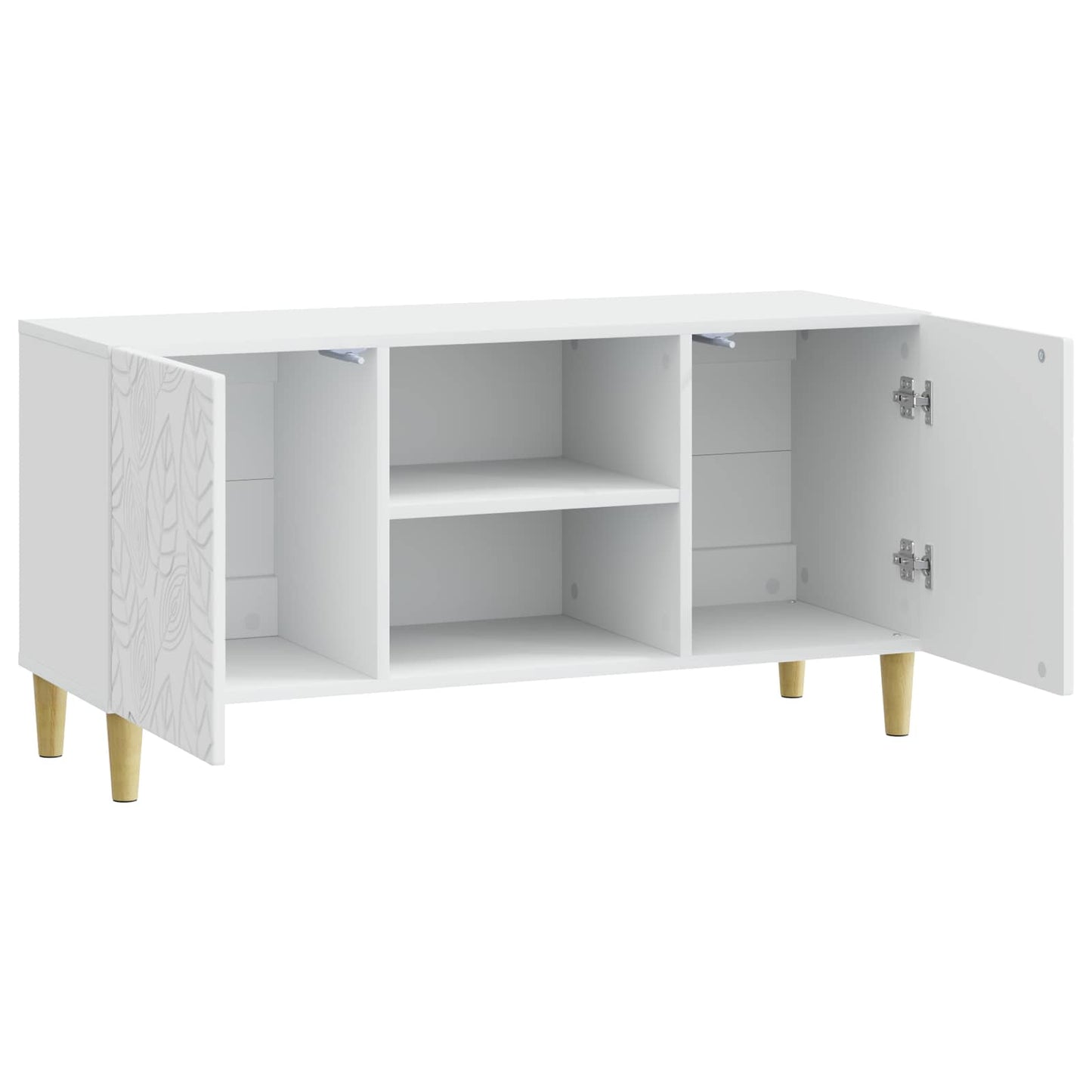 TV szekrény 102 x 34,5 x 50 cm Fehér Szerelt Fa