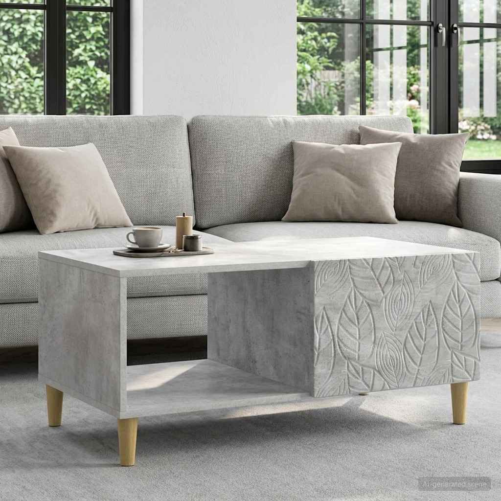 Dohányzóasztal Betonszürke 90 x 50 x 40 cm Szerelt Fa