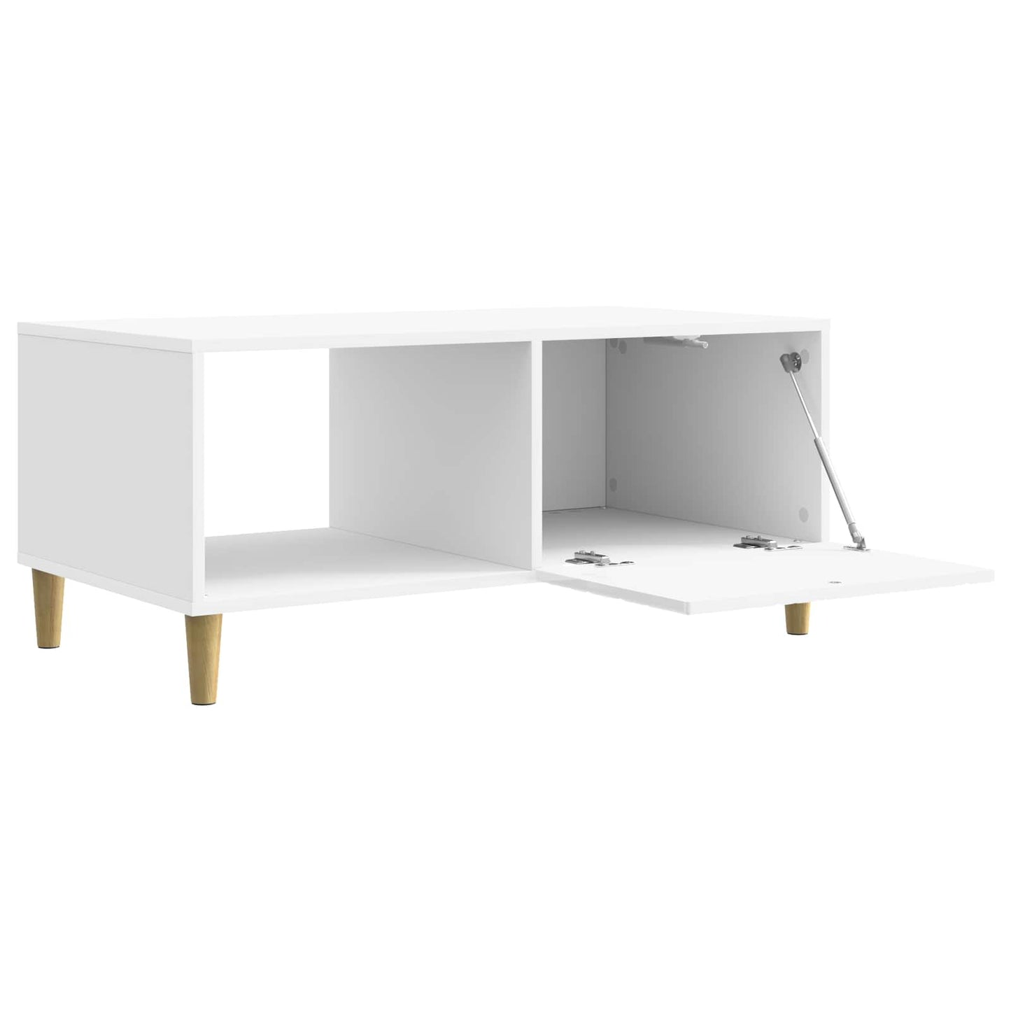 Dohányzóasztal Magasfényű Fehér 90 x 50 x 40 cm Szerelt Fa