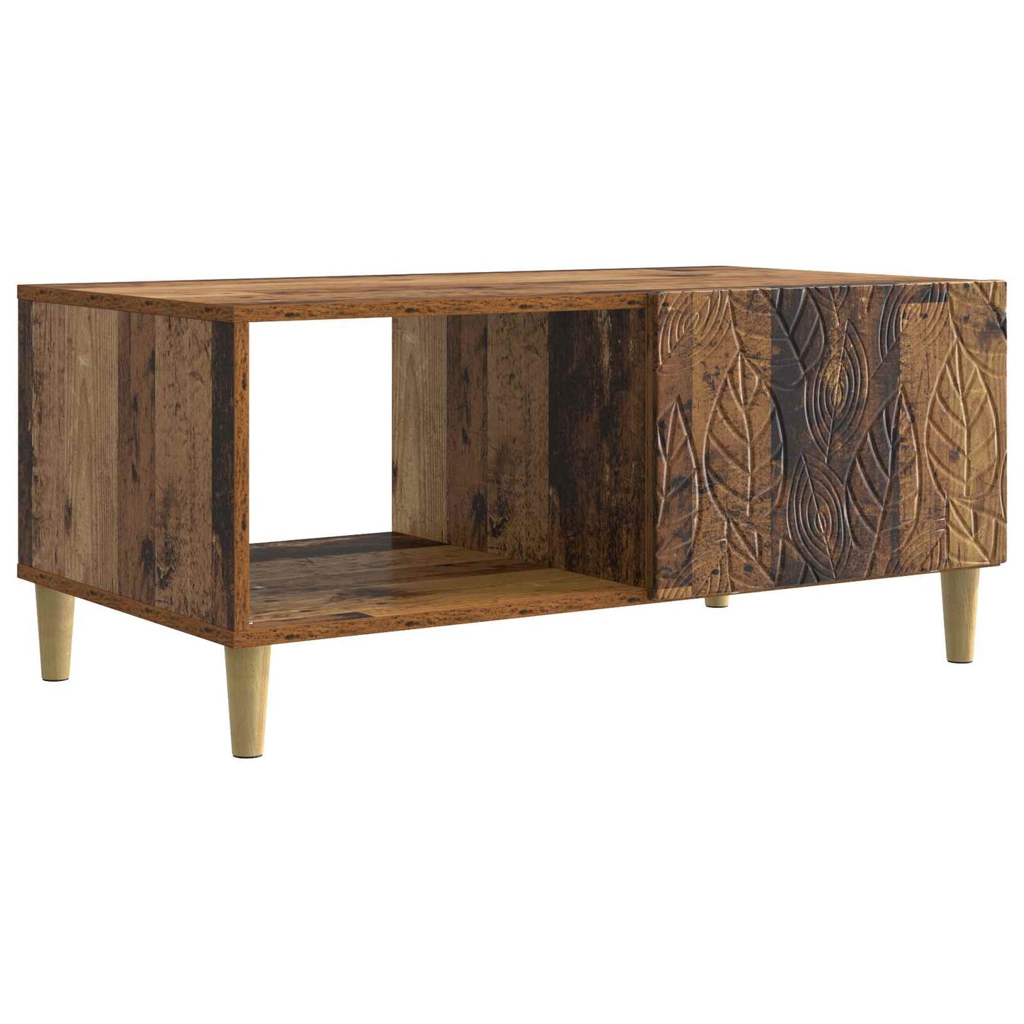 Dohányzóasztal Antik Fa 90 x 50 x 40 cm Szerelt Fa