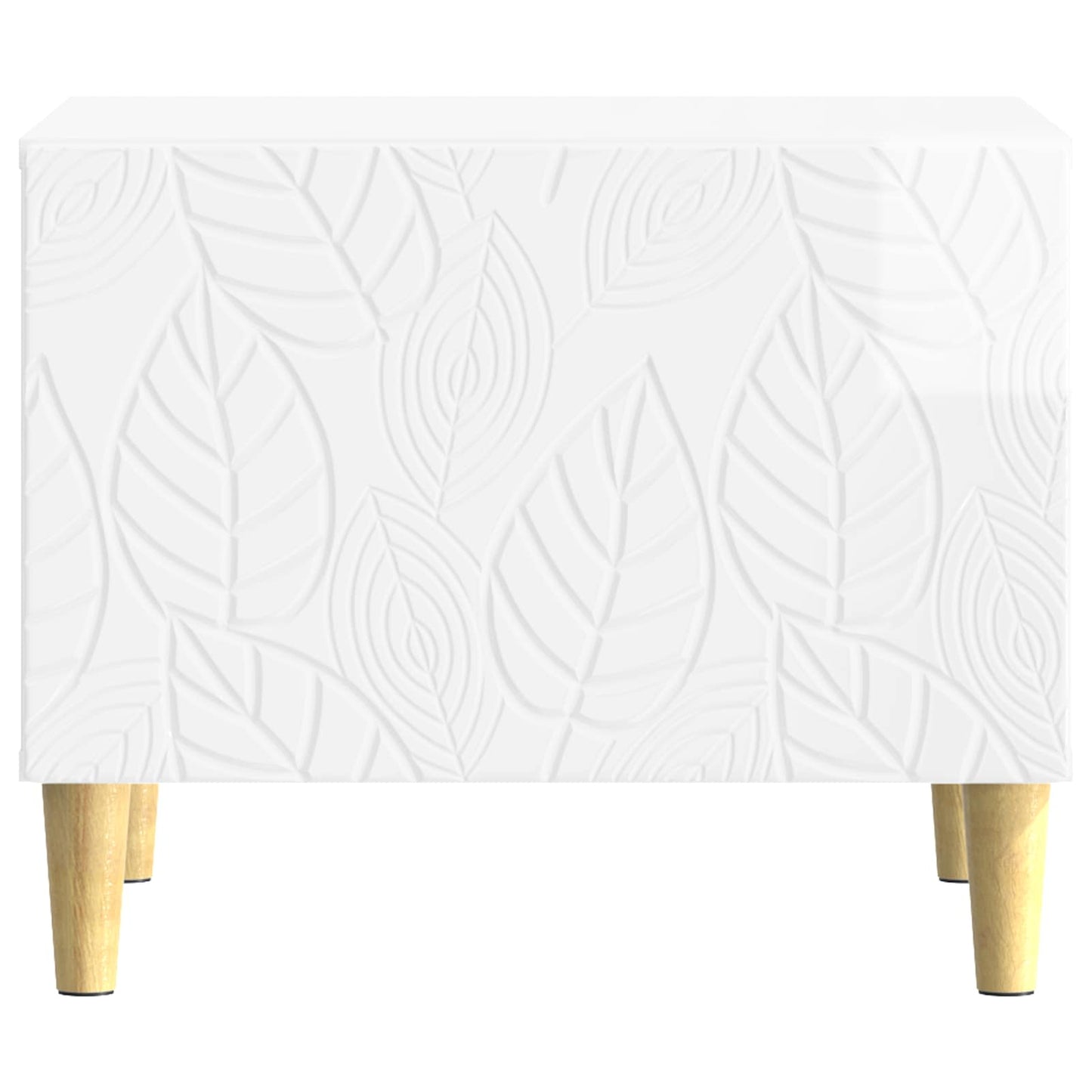 Dohányzóasztal Magasfényű Fehér 50 x 49 x 40 cm Szerelt Fa