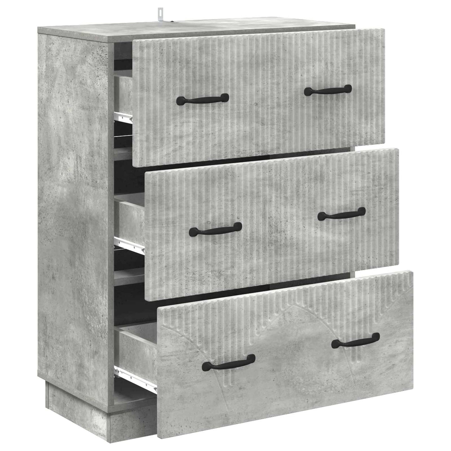 Fiókos szekrény Betonszürke 66 x 34,5 x 87 cm Szerelt Fa