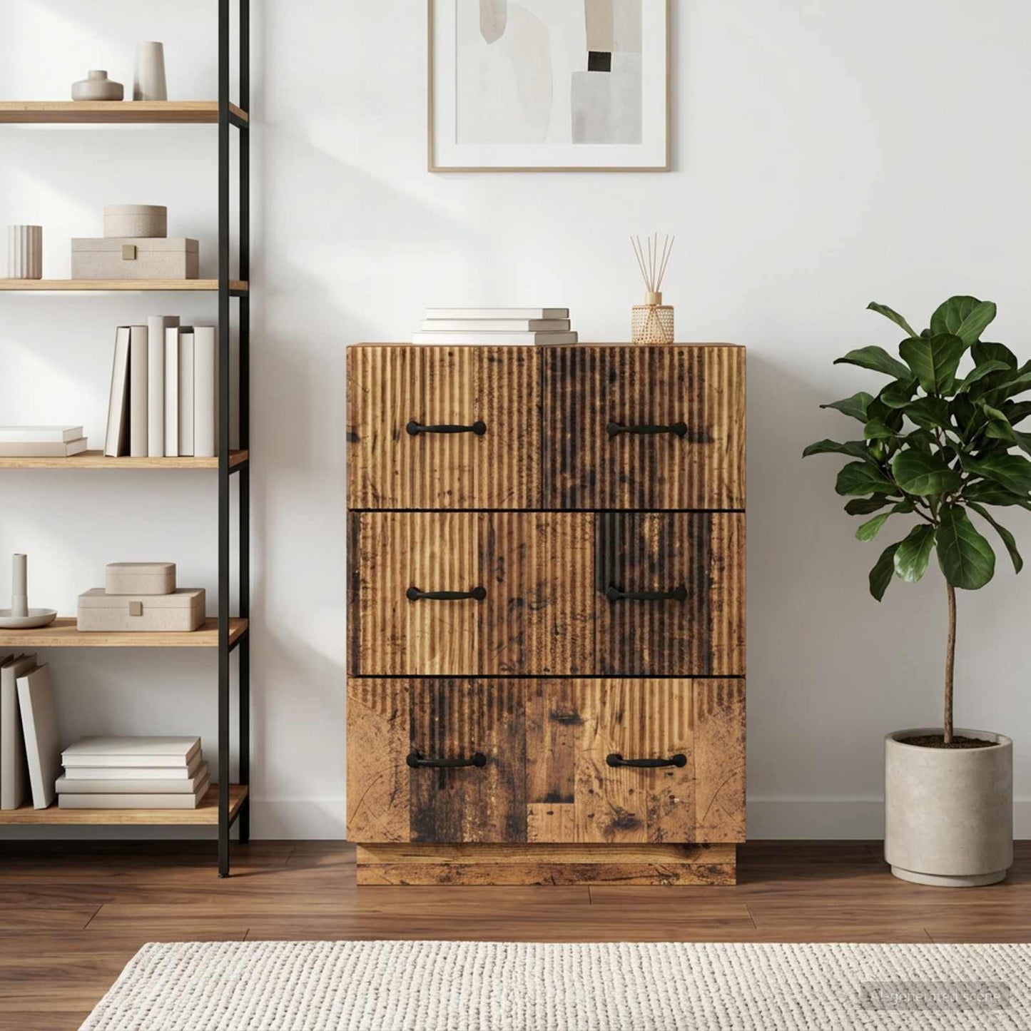 Fiókos szekrény Antik Fa 66 x 34,5 x 87 cm Szerelt Fa