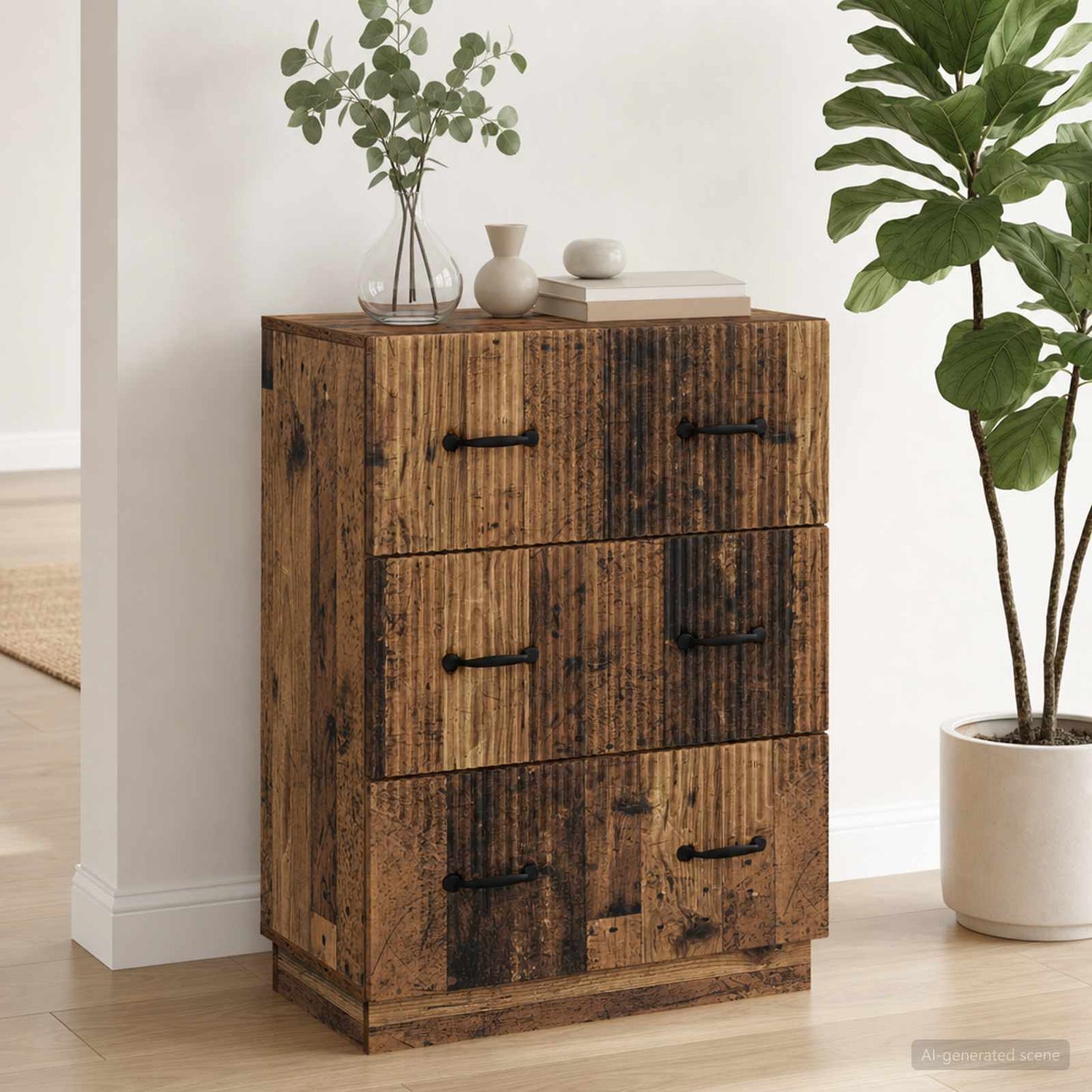 Fiókos szekrény Antik Fa 66 x 34,5 x 87 cm Szerelt Fa