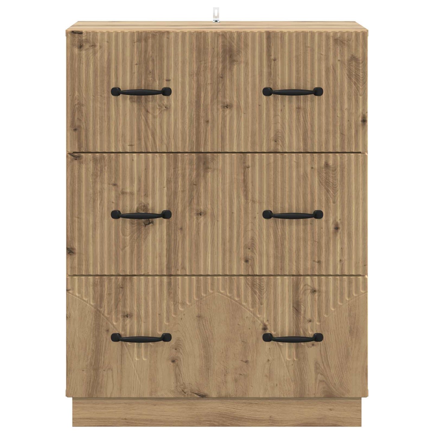 Fiókos szekrény 66 x 34,5 x 87 cm Szerelt Fa Kézműves Tölgy