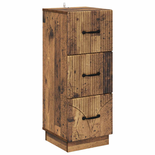 Fiókos szekrény Antik Fa 33 x 34,5 x 87 cm Szerelt Fa