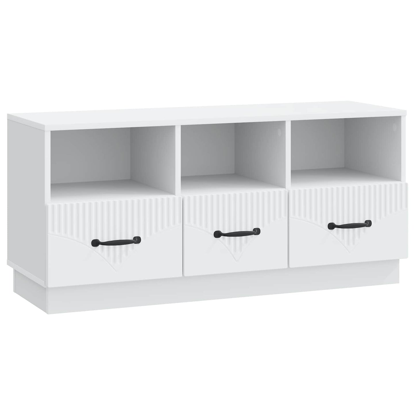 TV szekrény fiókkal Fehér 102 x 34,5 x 47 cm Szerelt Fa