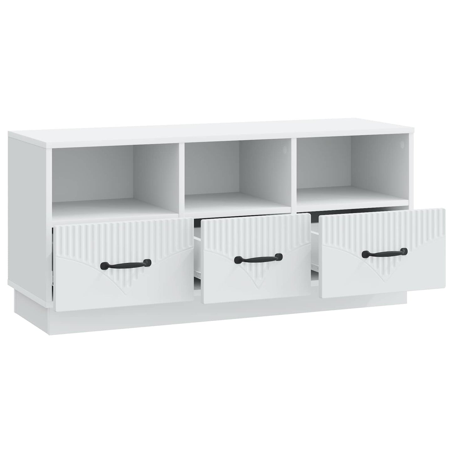 TV szekrény fiókkal Fehér 102 x 34,5 x 47 cm Szerelt Fa