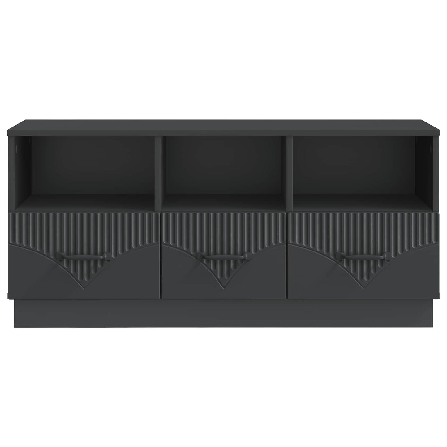 TV szekrény fiókkal Fekete 102 x 34,5 x 47 cm Szerelt Fa