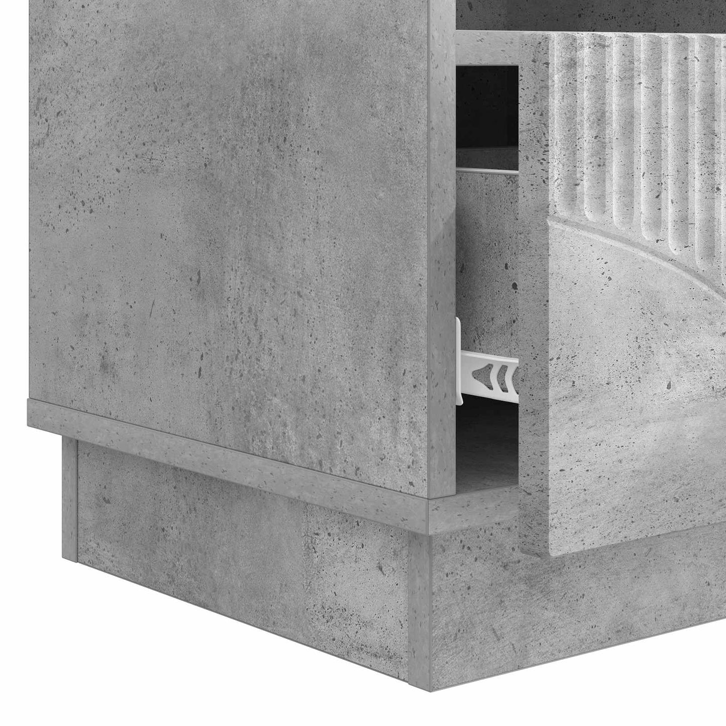 TV szekrény fiókkal Betonszürke 102 x 34,5 x 47 cm Szerelt Fa