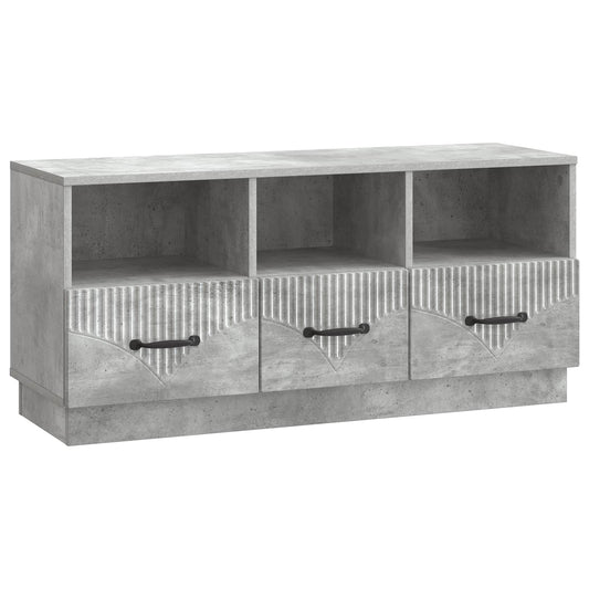 TV szekrény fiókkal Betonszürke 102 x 34,5 x 47 cm Szerelt Fa