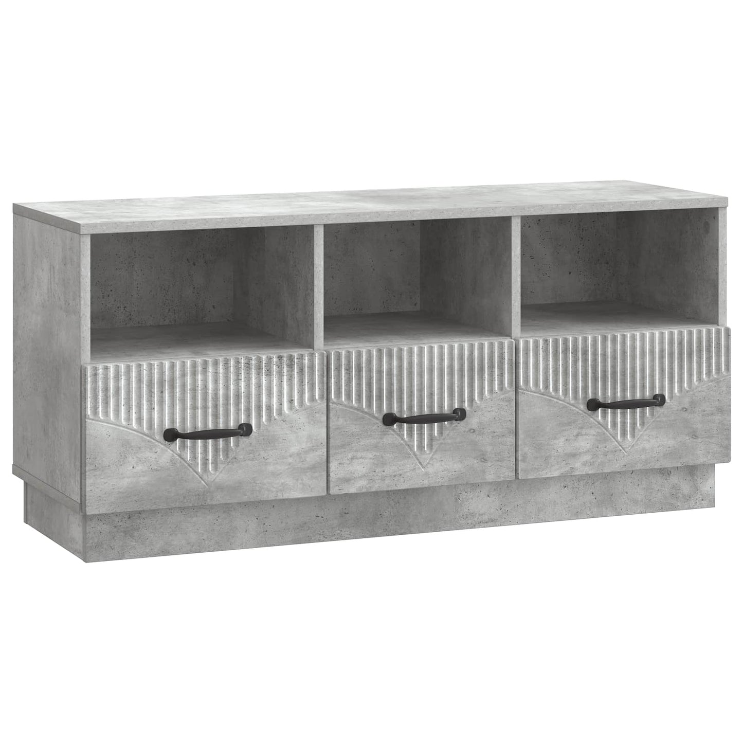 TV szekrény fiókkal Betonszürke 102 x 34,5 x 47 cm Szerelt Fa