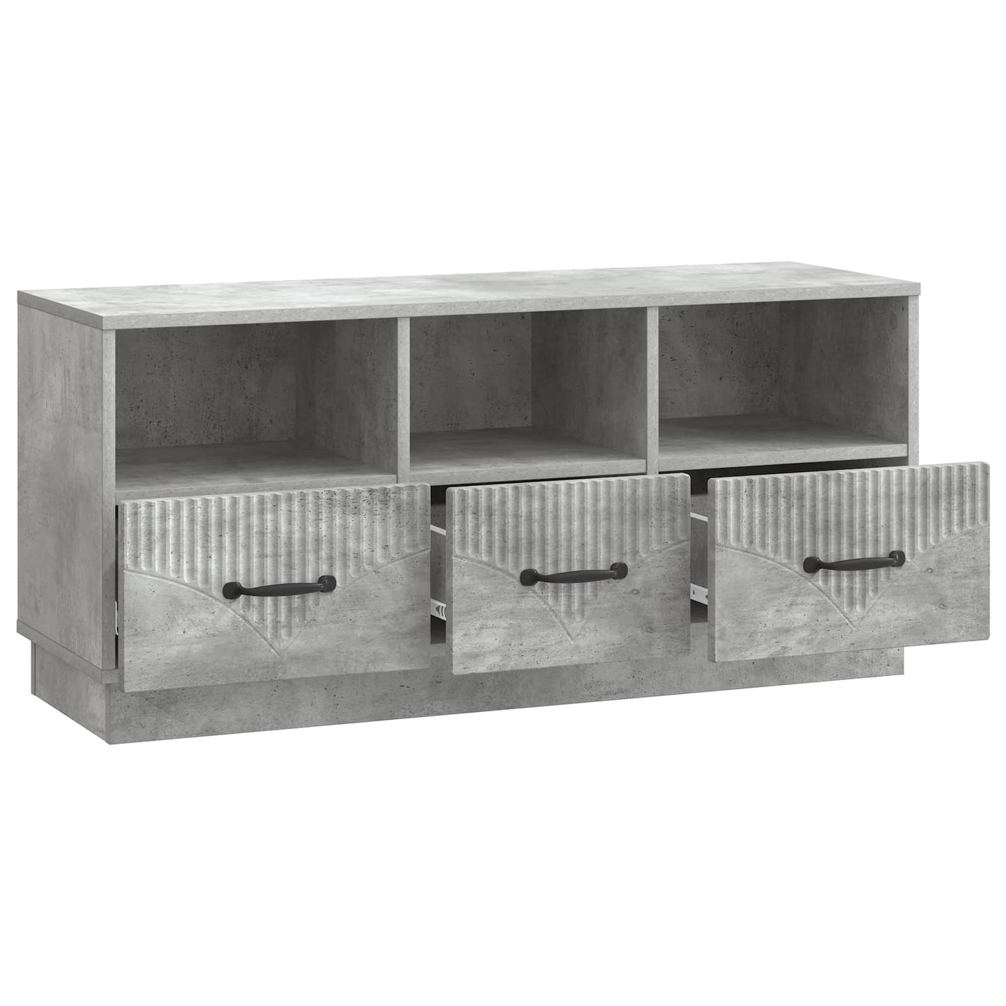 TV szekrény fiókkal Betonszürke 102 x 34,5 x 47 cm Szerelt Fa