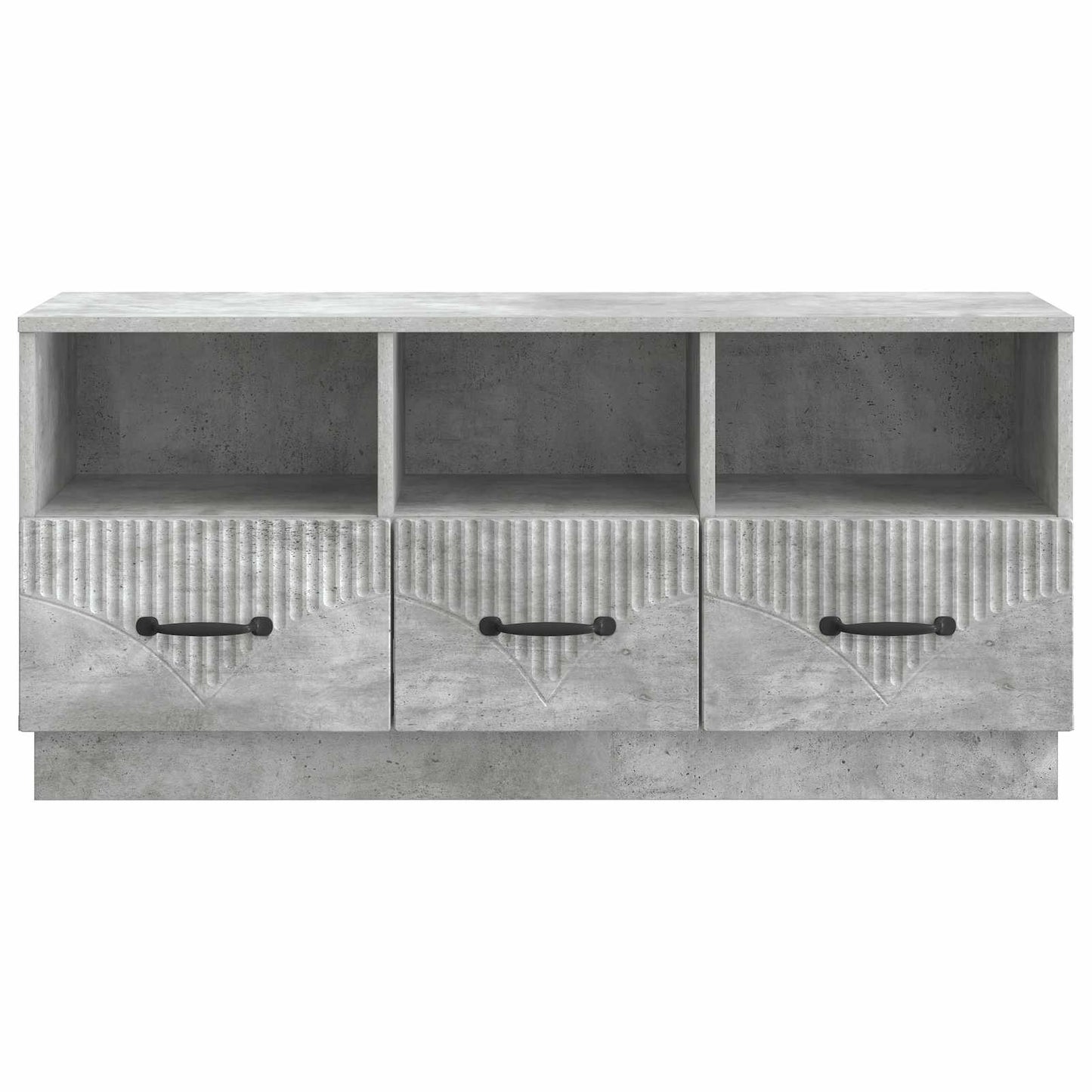 TV szekrény fiókkal Betonszürke 102 x 34,5 x 47 cm Szerelt Fa
