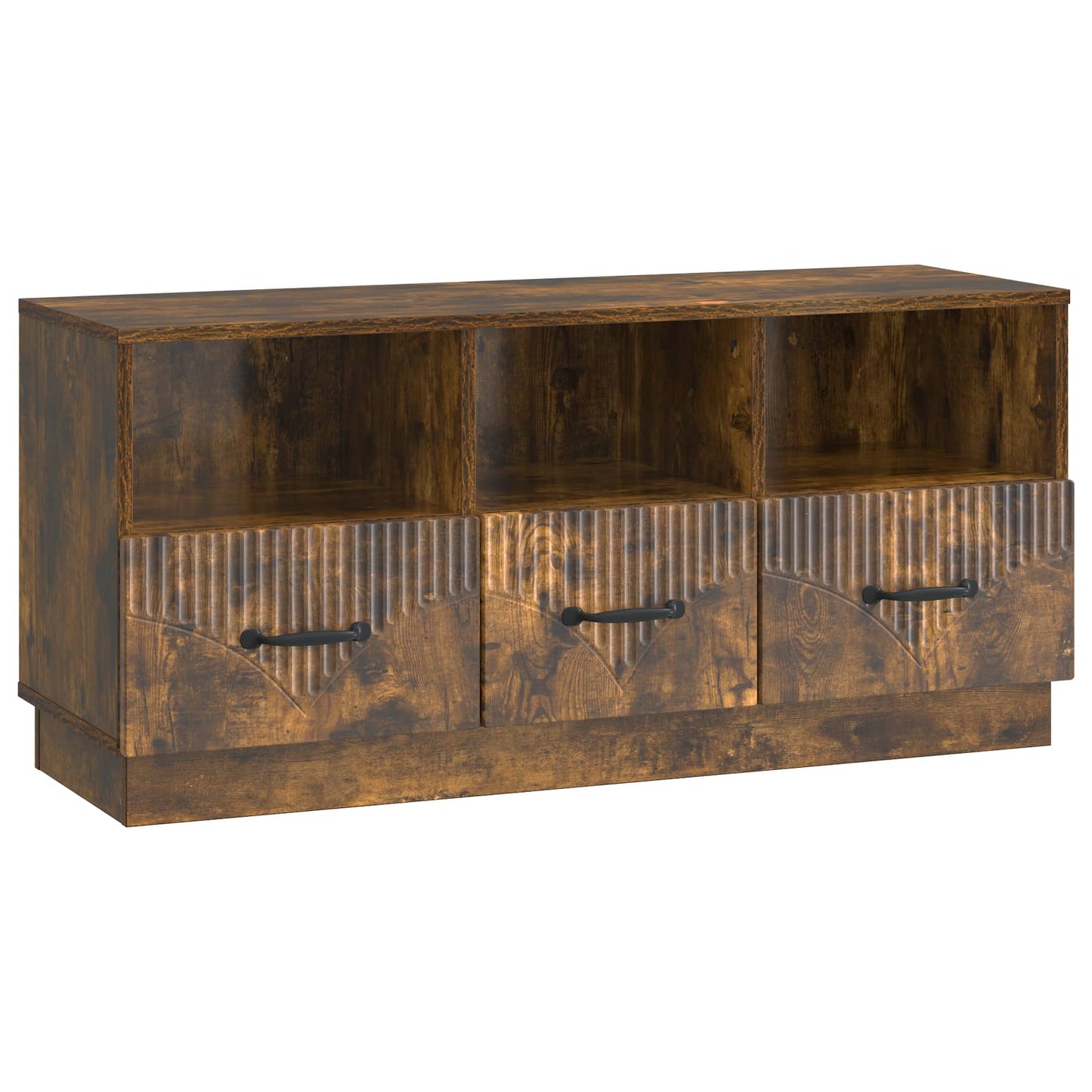 TV szekrény fiókkal Füstös Tölgy 102 x 34,5 x 47 cm Szerelt Fa