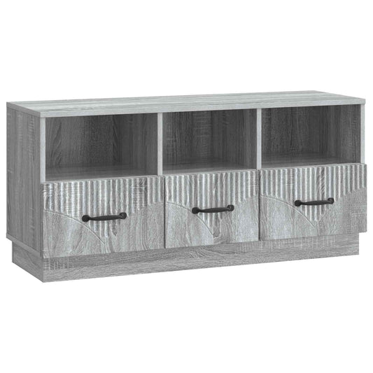 TV szekrény fiókkal Szürke Sonoma 102 x 34,5 x 47 cm Szerelt Fa